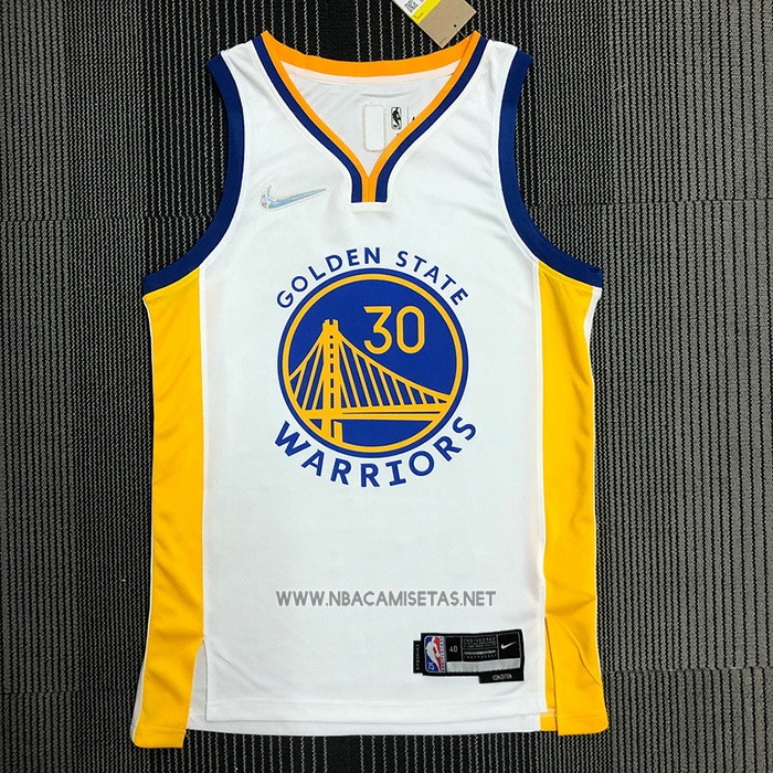 Camiseta Golden State Warriors Stephen Curry 2974th 3 Points Blanco